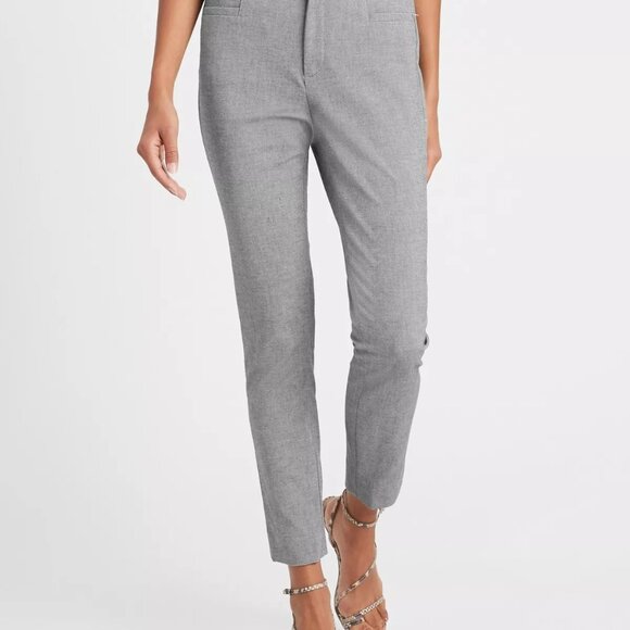 Banana Republic women's Petite Sloan gray Heathered Slim Ankle size 10 petite. - Picture 4 of 10